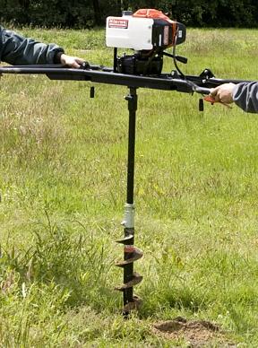 Tweemans grondboor zwaar model benzine