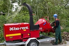 Takkenversnipperaar zwaar diesel op aanhanger